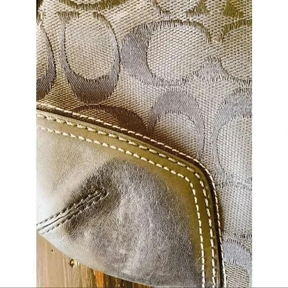 Coach Signature Zip Hobo Shoulder Bag Handbag Black Office Date Stylish - Picture 7 of 10